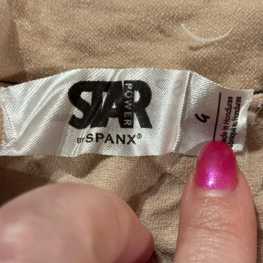 SPANX Star Power‎ High-Waisted Mid-Thigh Shaping Shorts NWOT soft nude